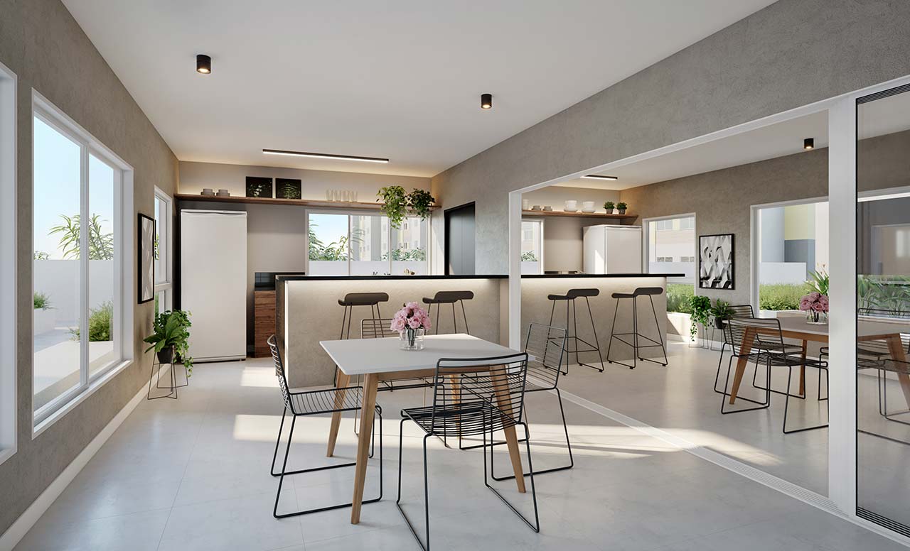 Espaço Gourmet Infinity Home Club - Perspectiva artística